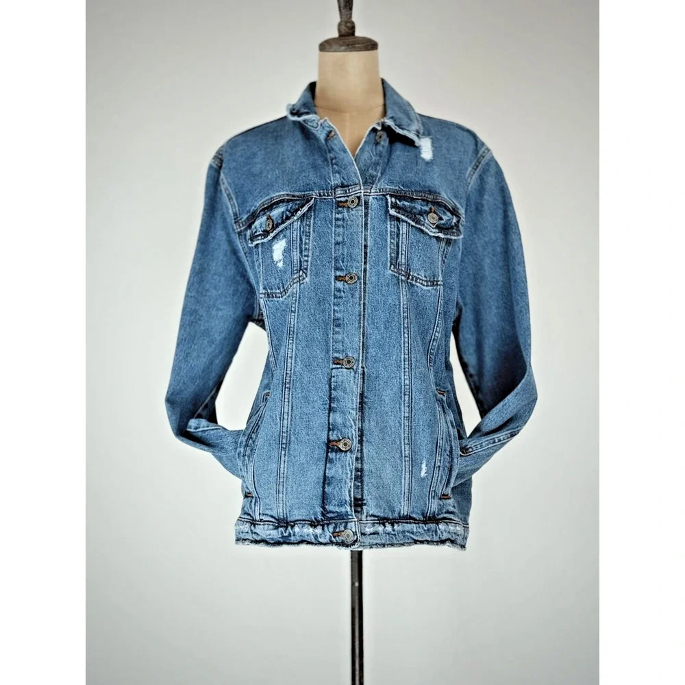 NWT C&A Denim Pride Trucker Feel The Love Jacket $600 EVERYONE FITS HERE LG 0049 - Picture 3 of 13